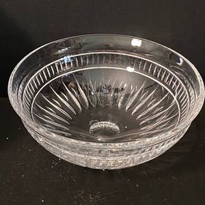 ATLANTIS 24% Lead Crystal Fruit Bowl Double Thick Bottom c.1960